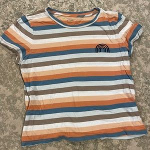 Madewell S Striped Crop Tee